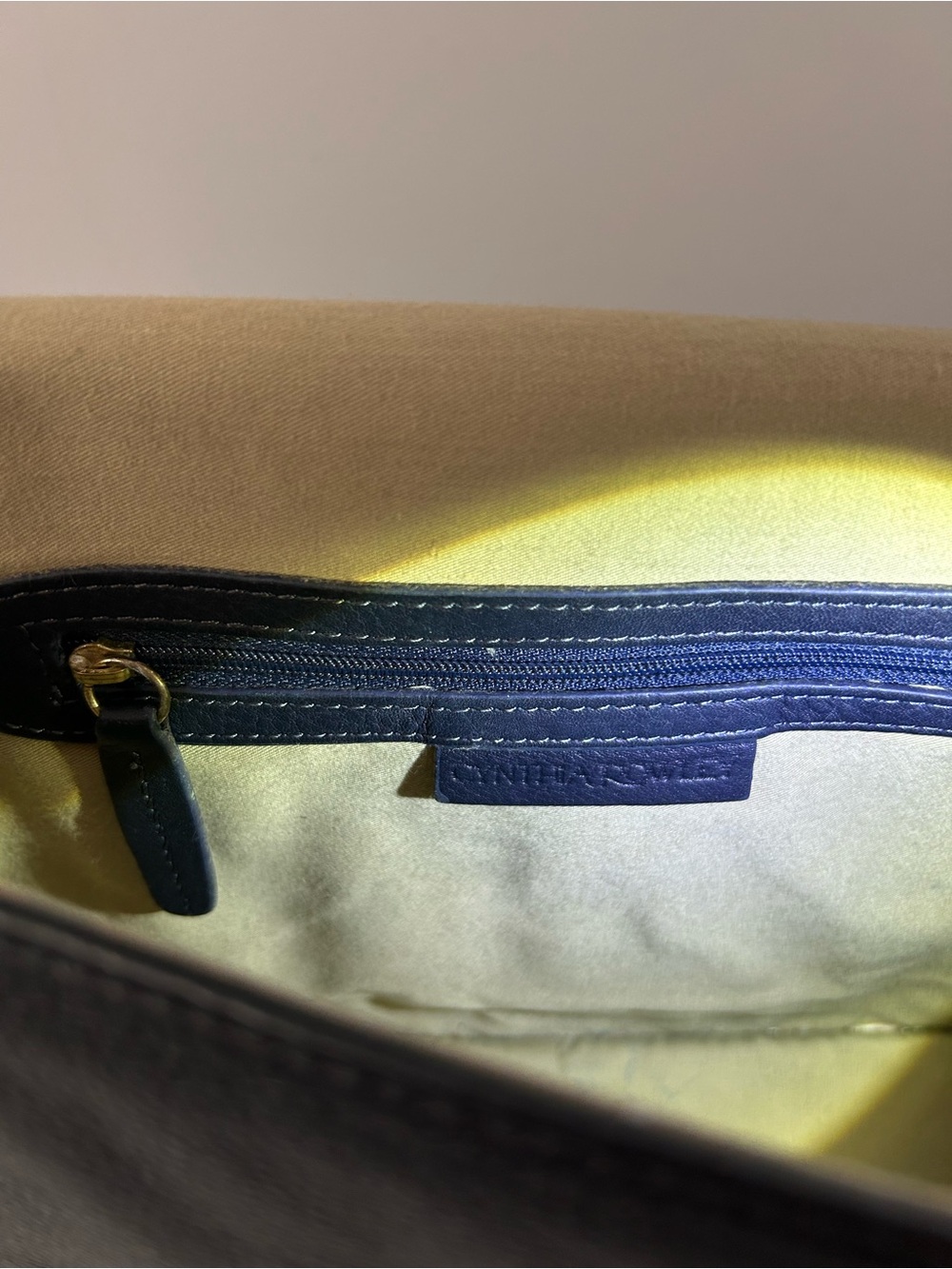 Cynthia Rowley - Leather Messenger Bag. Project Bag! - Picture 8 of 16